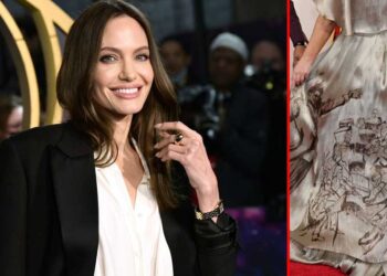 ដូរអាជីព? Angelina Jolie បានបង្ហាញខ្លួនលើកដំបូងនៅ Oscar ក្នុងនាមជាអ្នករចនាទៅវិញ