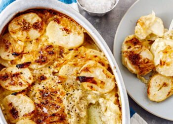 Potatoes scallops – This recipe makes two servings, perfect for a cozy meal, but can easily be doubled for more guests
