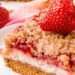 Strawberry Crumble CHEESECAKE BARS