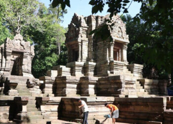 អបអរសាទរ ប្រាសាទតុបខាងលិច ត្រូវបានជួសជុលរួចរាល់ អមដោយក្បាច់ចម្លាក់យ៉ាងស្រស់ស្អាត