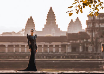 ឈុតរាជនីអង្គរបរមវិស្ណុលោក ច្នៃម៉ូដដោយ លោក អូលីវ៉ា គង់ ឆ្លុះបញ្ចាំងពីភាពស្រស់ស្អាតនៃវប្បធម៌ខ្មែរ