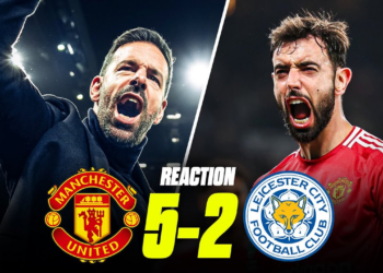 Manchester United បានយកឈ្នះ Leicester City ហើយបានឡើងទៅជុំបន្ទាប់