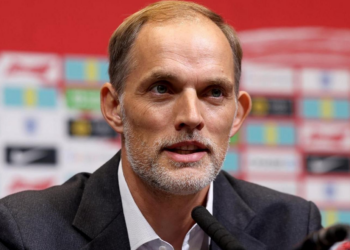 Thomas Tuchel បានធ្វើសន្និសិទកាសែតនៅកីឡដ្ឋាន Wembley បន្ទាប់ពីធ្វើជាគ្រូបង្វឹកអង់គ្លេស