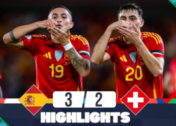 អេស្ប៉ាញបានយកឈ្នះលើក្រុមស្វីស ៣-២ ដ៏ស្វិតស្វាញ